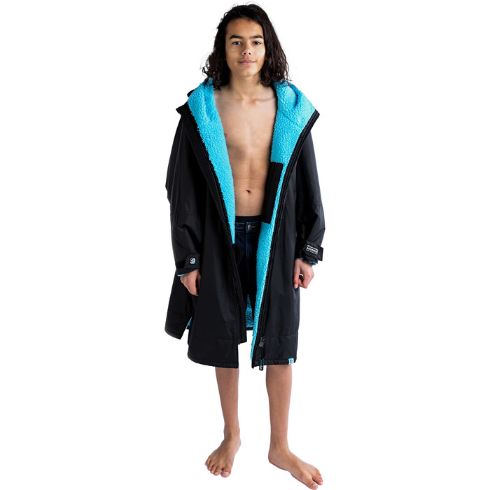 2024 Dryrobe Junior Advance Long Sleeve Change Robe V3 V3KSLSDA - Black / Blue